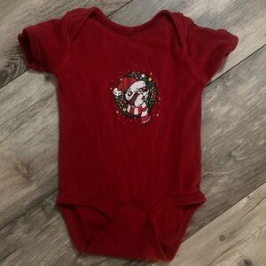 Bucees Christmas Holidays Never Calm Always Bright Red 18m Kids Onesie